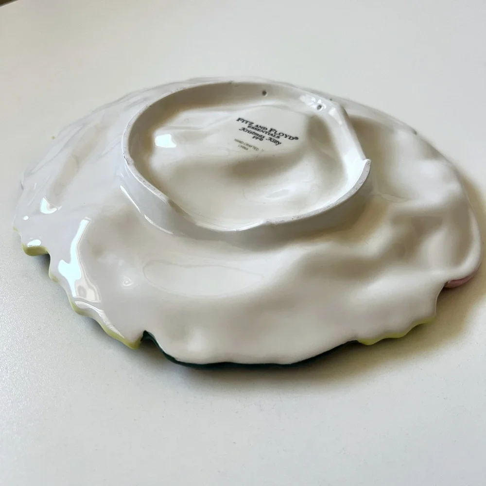 Vintage Fitz & Floyd Kristmas Kitty Christmas Cat Canape Plate 9
